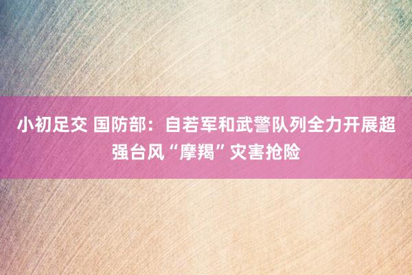 小初足交 国防部：自若军和武警队列全力开展超强台风“摩羯”灾害抢险