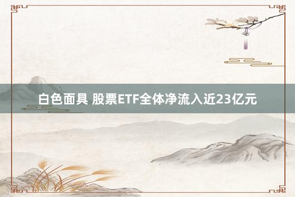 白色面具 股票ETF全体净流入近23亿元