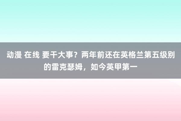 动漫 在线 要干大事？两年前还在英格兰第五级别的雷克瑟姆，如今英甲第一