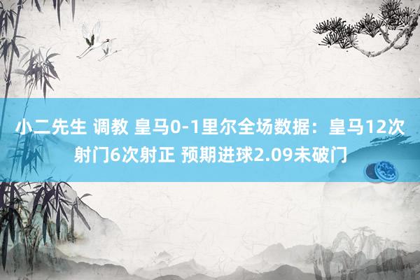 小二先生 调教 皇马0-1里尔全场数据：皇马12次射门6次射正 预期进球2.09未破门