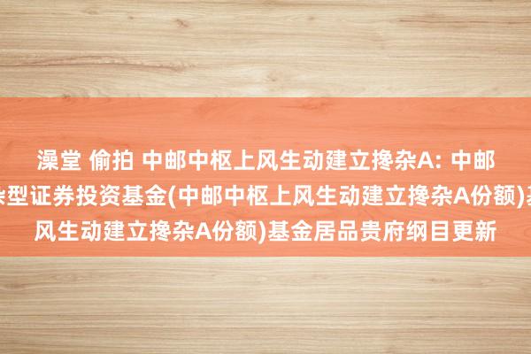 澡堂 偷拍 中邮中枢上风生动建立搀杂A: 中邮中枢上风生动建立搀杂型证券投资基金(中邮中枢上风生动建立搀杂A份额)基金居品贵府纲目更新