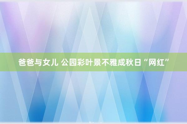 爸爸与女儿 公园彩叶景不雅成秋日“网红”