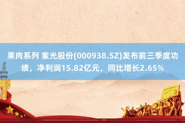 果肉系列 紫光股份(000938.SZ)发布前三季度功绩，净利润15.82亿元，同比增长2.65%