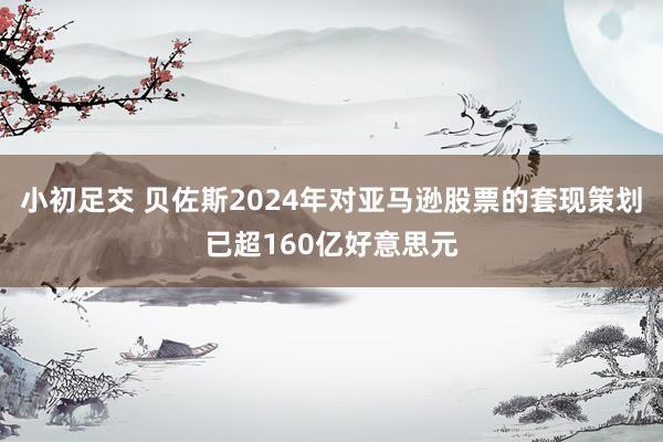 小初足交 贝佐斯2024年对亚马逊股票的套现策划已超160亿好意思元