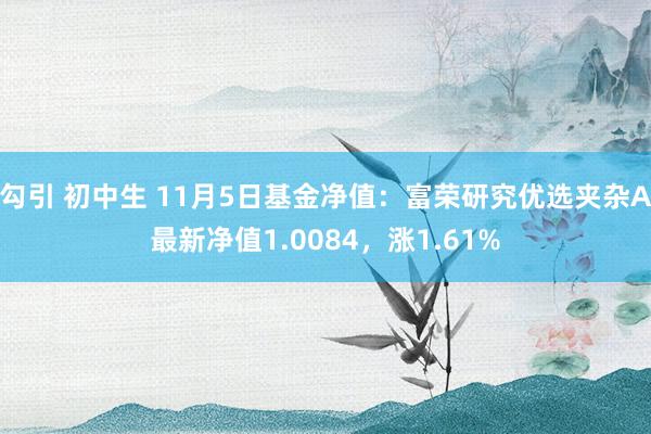 勾引 初中生 11月5日基金净值：富荣研究优选夹杂A最新净值1.0084，涨1.61%