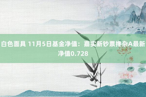 白色面具 11月5日基金净值：嘉实新钞票搀杂A最新净值0.728