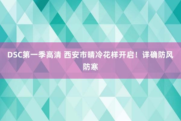 DSC第一季高清 西安市晴冷花样开启！详确防风防寒