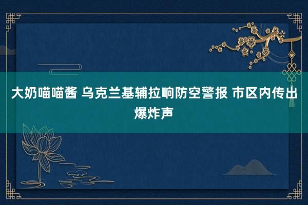 大奶喵喵酱 乌克兰基辅拉响防空警报 市区内传出爆炸声