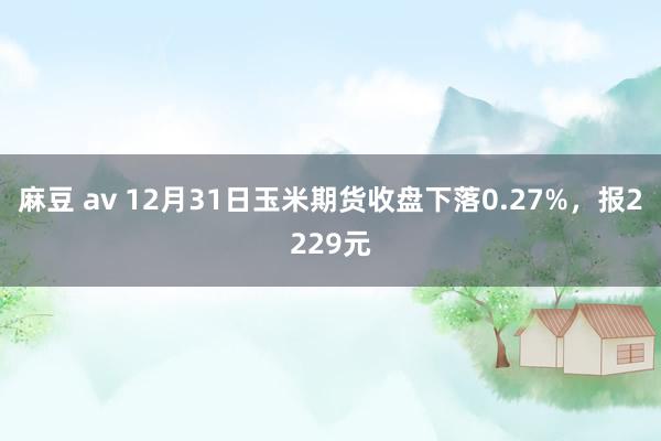 麻豆 av 12月31日玉米期货收盘下落0.27%，报2229元