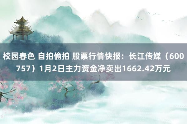 校园春色 自拍偷拍 股票行情快报：长江传媒（600757）1月2日主力资金净卖出1662.42万元