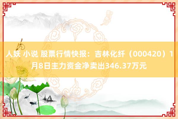 人妖 小说 股票行情快报：吉林化纤（000420）1月8日主力资金净卖出346.37万元