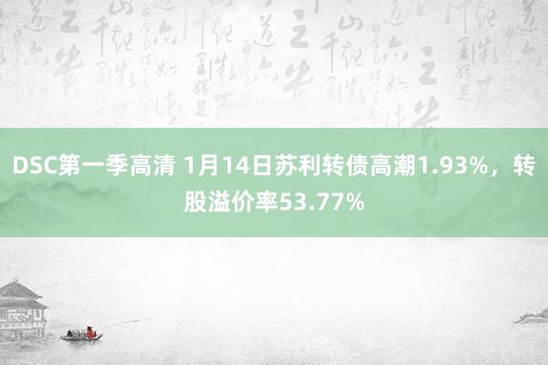 DSC第一季高清 1月14日苏利转债高潮1.93%，转股溢价率53.77%